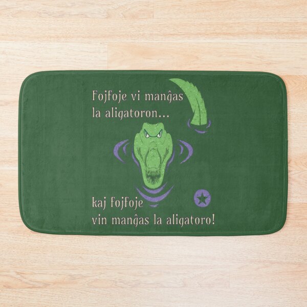 Item preview, Fojfoje vi manĝas la aligatoron... (flava kaj purpuro) designed and sold by Zebastjan Johanzen.