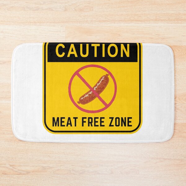 Item preview, CAUTION MEAT FREE ZONE designed and sold by Surfing Designs.Life.