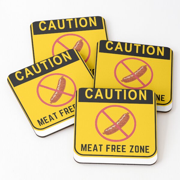 Item preview, CAUTION MEAT FREE ZONE designed and sold by Surfing Designs.Life.
