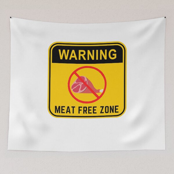 Item preview, WARNING MEAT FREE ZONE designed and sold by Surfing Designs.Life.