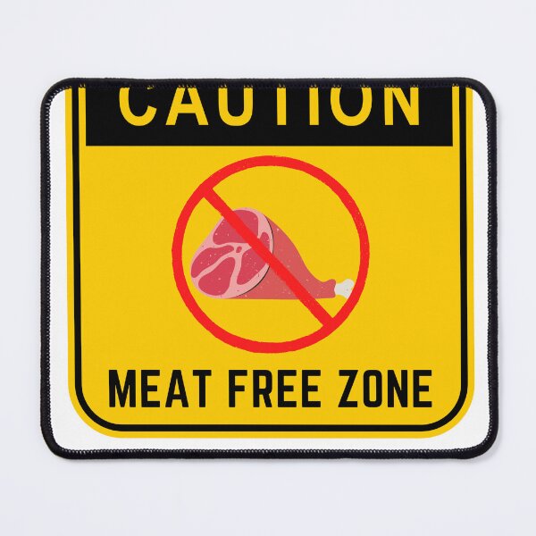 Item preview, CAUTION MEAT FREE ZONE designed and sold by Surfing Designs.Life.