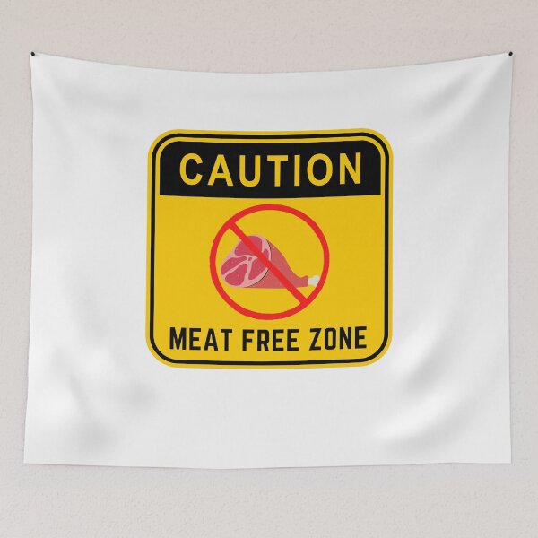 Item preview, CAUTION MEAT FREE ZONE designed and sold by Surfing Designs.Life.