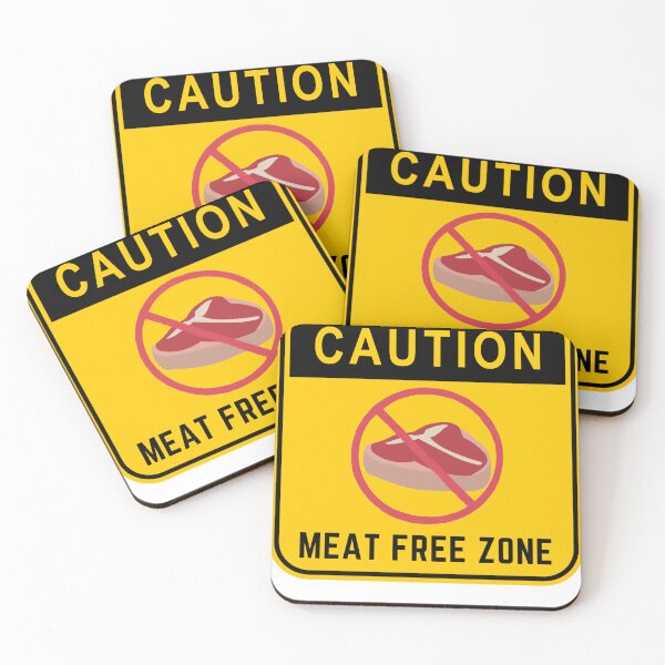 Item preview, CAUTION MEAT FREE ZONE designed and sold by Surfing Designs.Life.