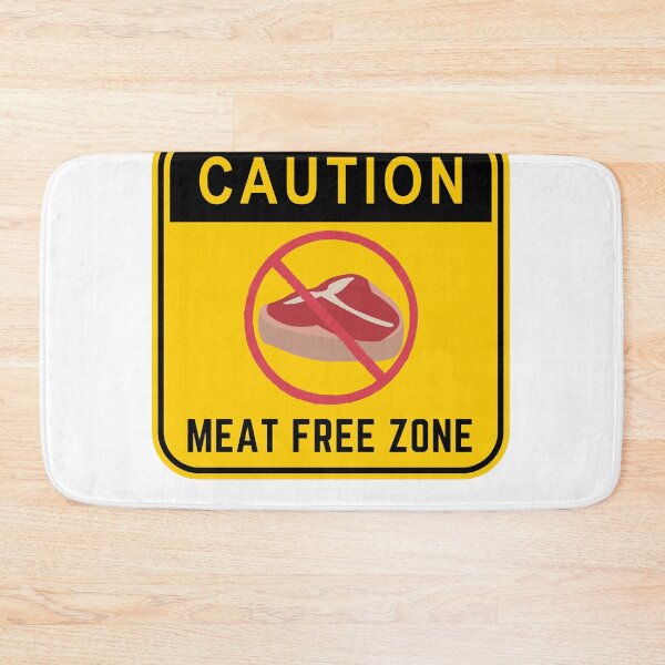 Item preview, CAUTION MEAT FREE ZONE designed and sold by Surfing Designs.Life.