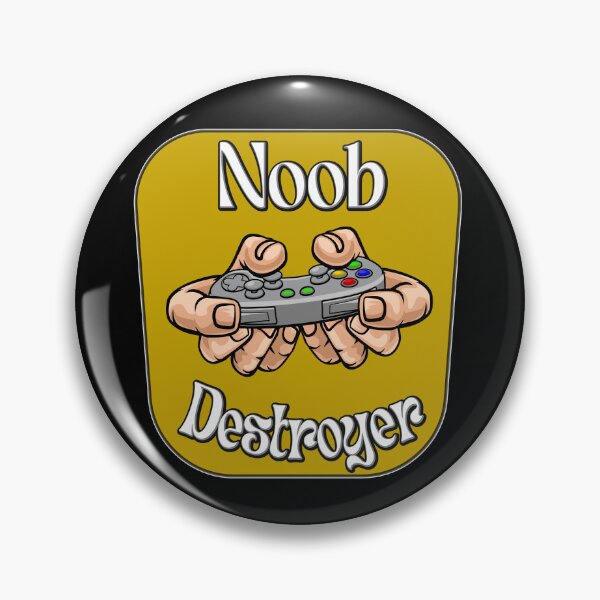 Item preview, Noob destroyer with console controller. Funny gaming quote.  designed and sold by AEROSPACE-IND.