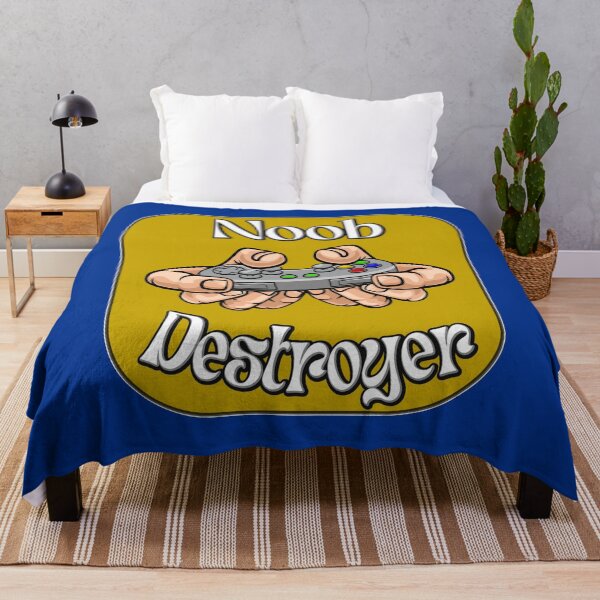 Item preview, Noob destroyer with console controller. Funny gaming quote. designed and sold by AEROSPACE-IND.