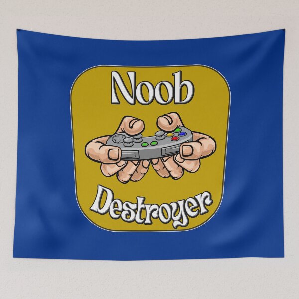 Item preview, Noob destroyer with console controller. Funny gaming quote.  designed and sold by AEROSPACE-IND.