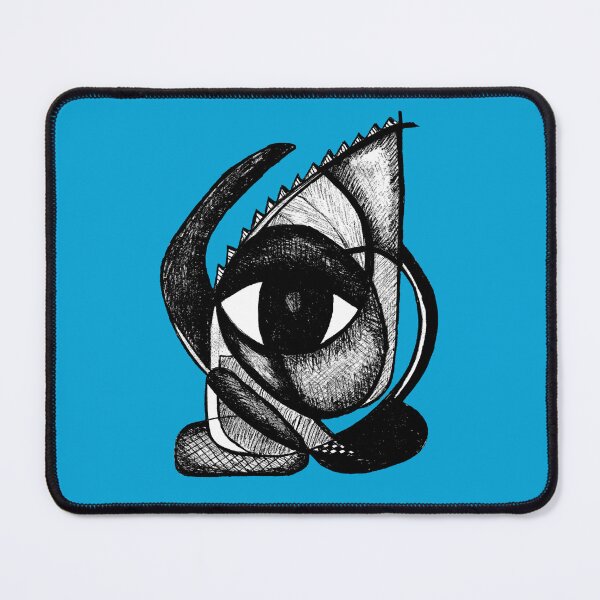Item preview, "I see you" - African Symbolic Surrealist Art - Blue designed and sold by Tony Cisse.