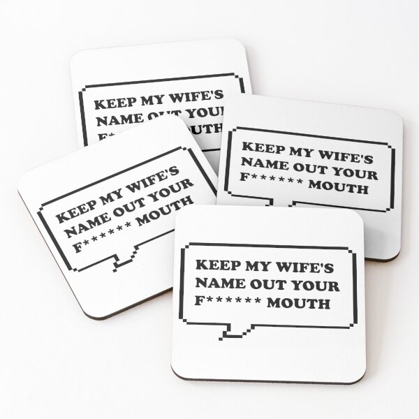 Item preview, Funny Oscars Keep my wife's name out your mouth Funny Retro Arcade Speech bubble designed and sold by Deegital18.