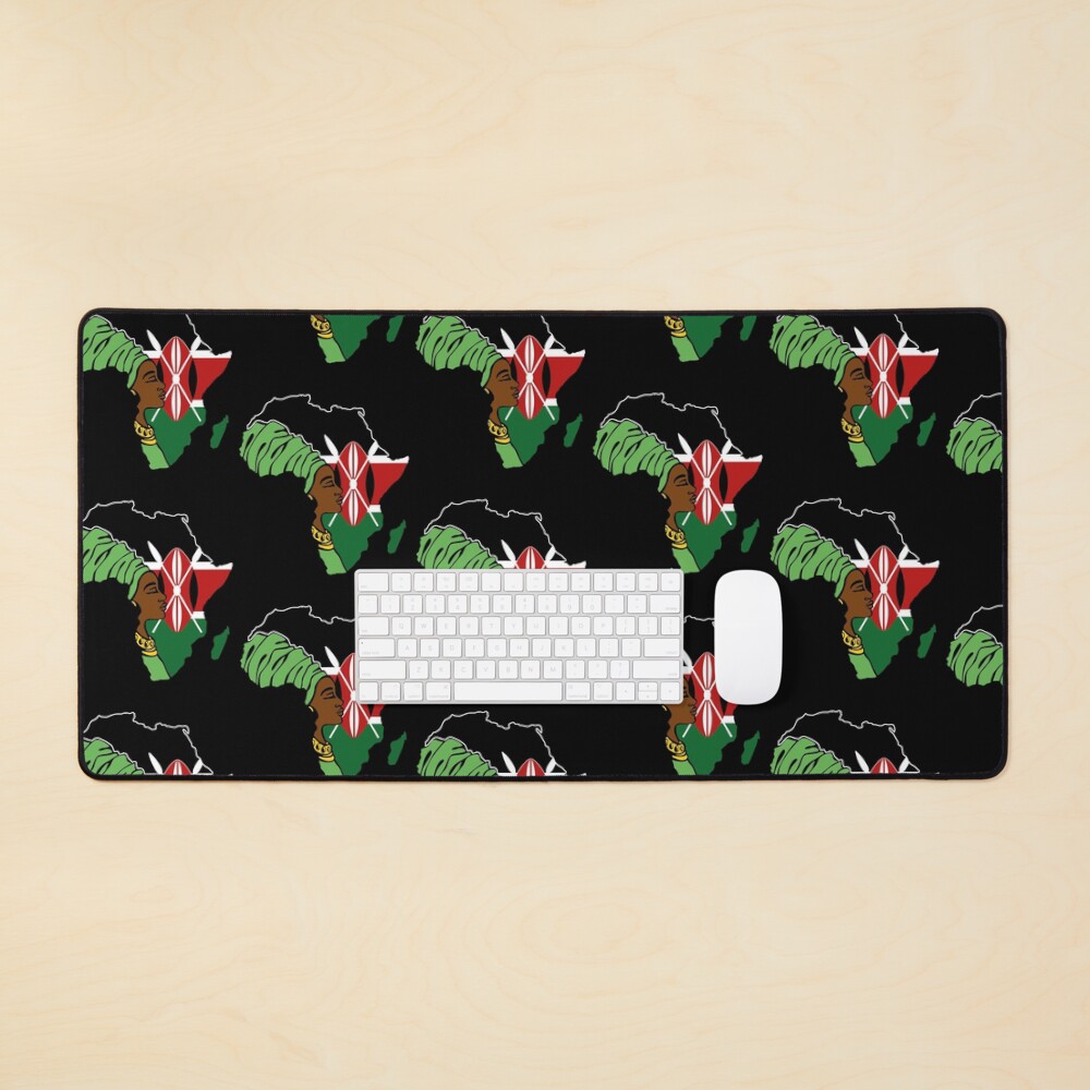 "Kenya Kenyan Flag Coat of Arms Africa Map African Woman with