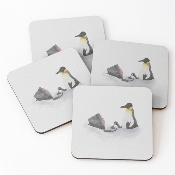 Item preview, Penguin Playing Retro Video Games Watercolour Illustration designed and sold by haximica.