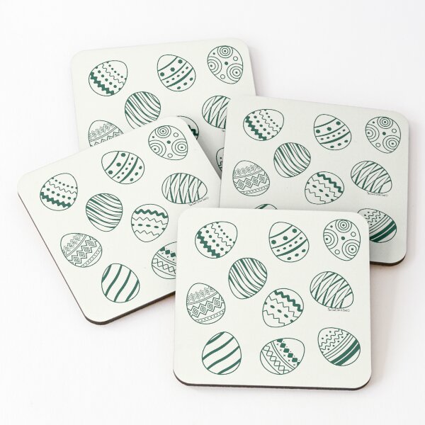 Item preview, Easter Egg Pattern - Dark Green & Ivory designed and sold by DarkGreenSoul.