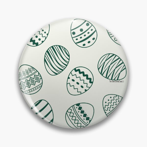 Item preview, Easter Egg Pattern - Dark Green & Ivory designed and sold by DarkGreenSoul.