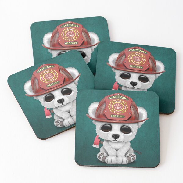 Item preview, Cute Baby Polar Bear Firefighter designed and sold by JeffBartels.