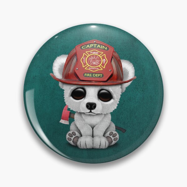 Item preview, Cute Baby Polar Bear Firefighter designed and sold by JeffBartels.