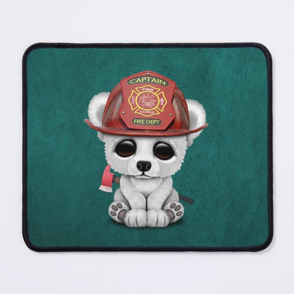 Item preview, Cute Baby Polar Bear Firefighter designed and sold by JeffBartels.