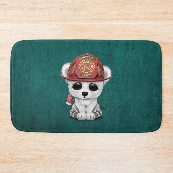 Item preview, Cute Baby Polar Bear Firefighter designed and sold by JeffBartels.