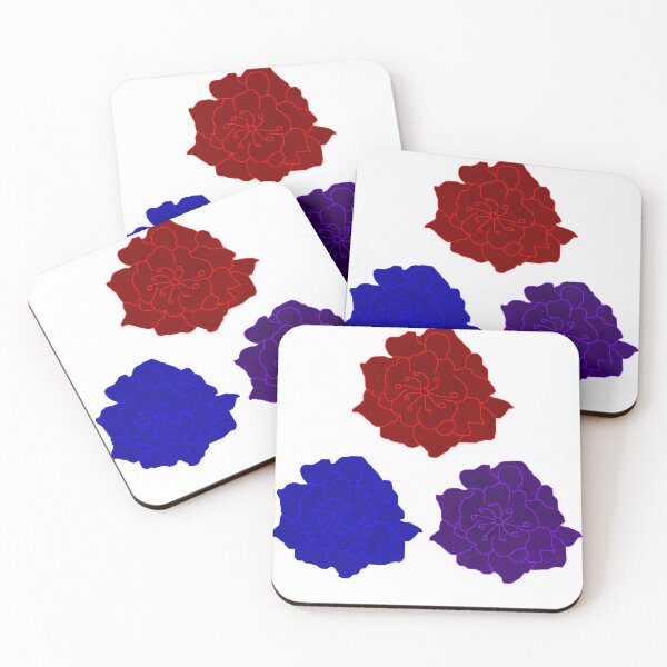Item preview, Red, Purple, & Blue Flowers designed and sold by rainestore.