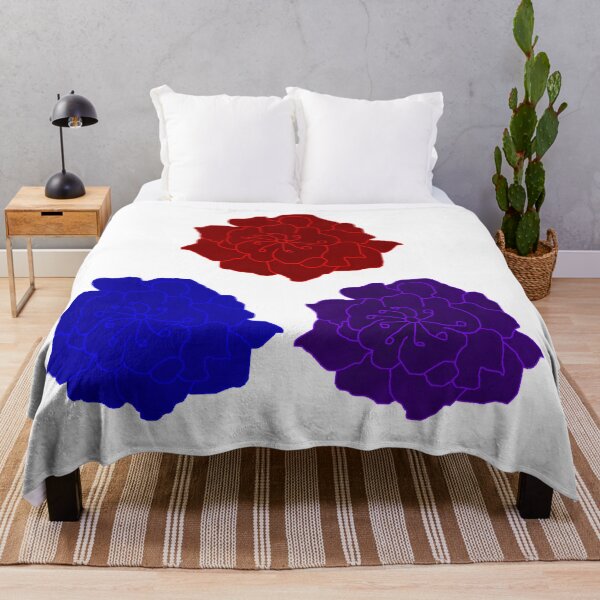 Item preview, Red, Purple, & Blue Flowers designed and sold by rainestore.