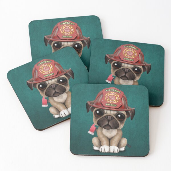 Item preview, Cute Pug Puppy Firefighter designed and sold by JeffBartels.