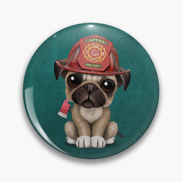 Item preview, Cute Pug Puppy Firefighter designed and sold by JeffBartels.