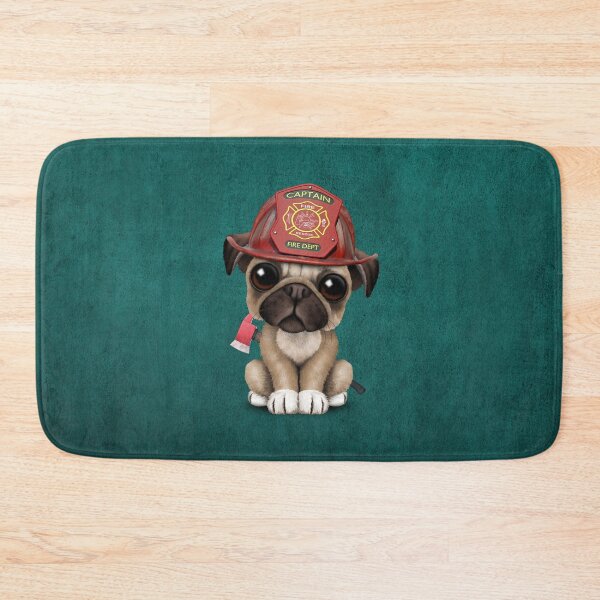 Item preview, Cute Pug Puppy Firefighter designed and sold by JeffBartels.