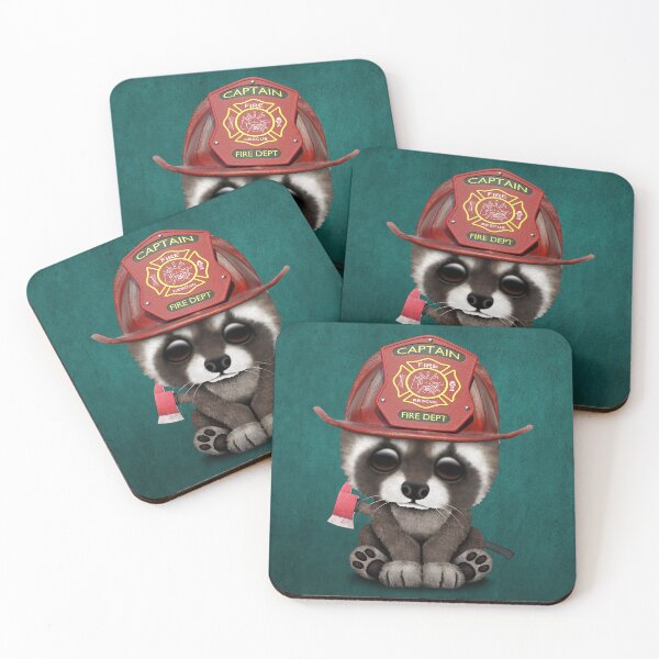 Item preview, Cute Baby Raccoon Firefighter designed and sold by JeffBartels.