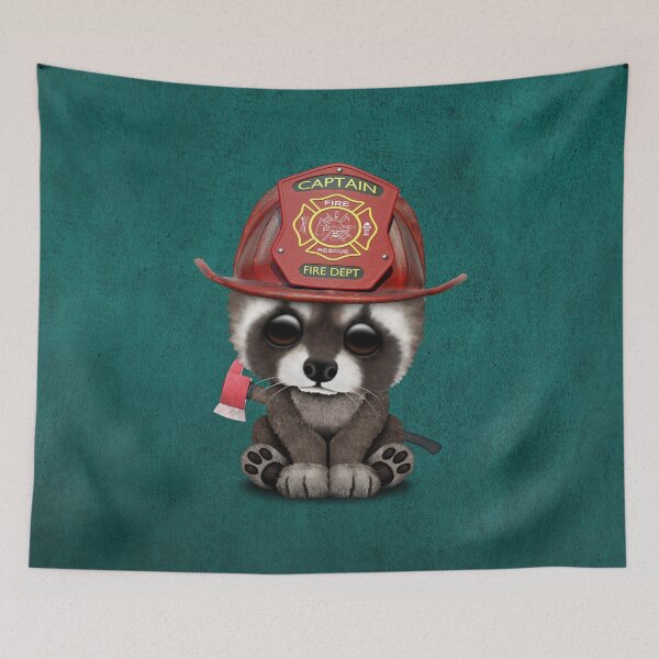 Item preview, Cute Baby Raccoon Firefighter designed and sold by JeffBartels.