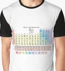 Periodic Table with all 118 Element Names Graphic T-Shirt