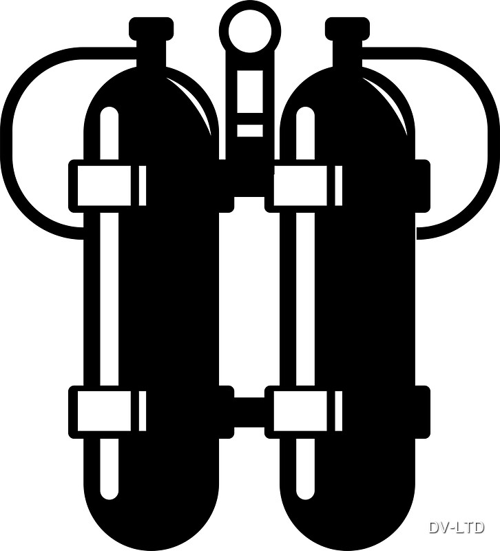"Scuba Diving Twinset Tanks" Stickers by DVLTD Redbubble