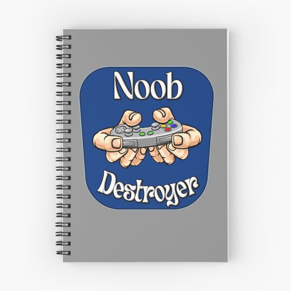 Item preview, Noob destroyer with game controller in blue. Funny gaming quote.  designed and sold by AEROSPACE-IND.