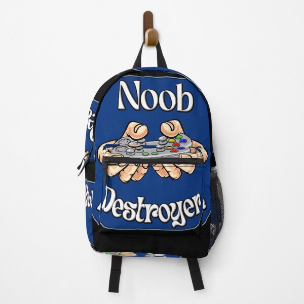 Item preview, Noob destroyer with game controller in blue. Funny gaming quote. designed and sold by AEROSPACE-IND.