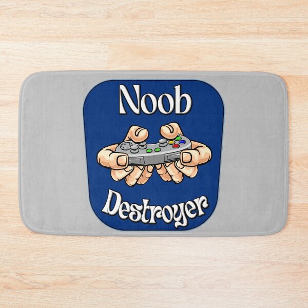 Item preview, Noob destroyer with game controller in blue. Funny gaming quote.  designed and sold by AEROSPACE-IND.