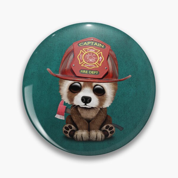 Item preview, Cute Baby Red Panda Firefighter designed and sold by JeffBartels.