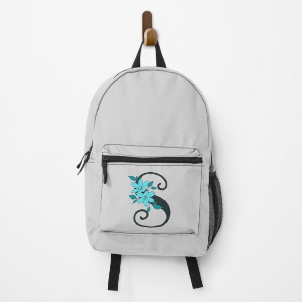 Item preview, Blue floral S monogram designed and sold by Coffee Lifestyle.
