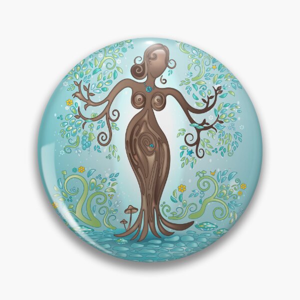 Item preview, Lady Goddess Tree - Teal BG designed and sold by serenaking.