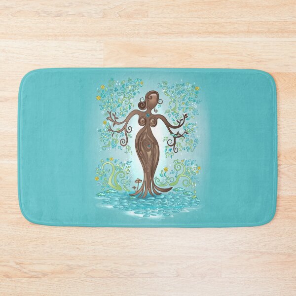 Item preview, Lady Goddess Tree - Teal BG designed and sold by serenaking.