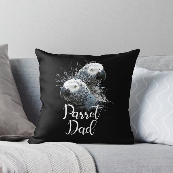 Item preview, Color Splatter African Grey Parrot Dad Black designed and sold by Alienphysique.