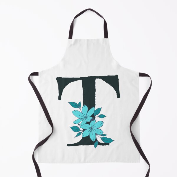 Item preview, Blue floral T monogram designed and sold by Lyssarien.