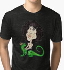 Psychedelic Rock Legend Caricature Drawing Tri-blend T-Shirt