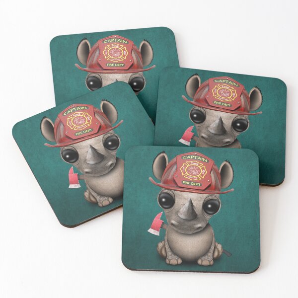 Item preview, Cute Baby Rhino Firefighter designed and sold by JeffBartels.