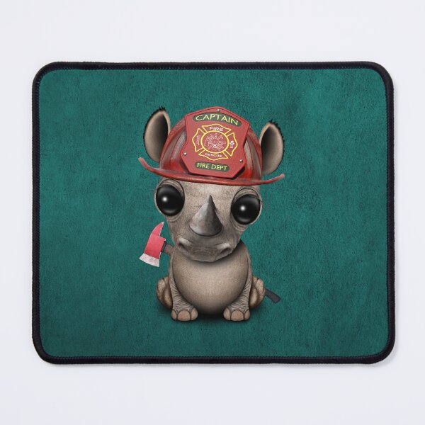 Item preview, Cute Baby Rhino Firefighter designed and sold by JeffBartels.
