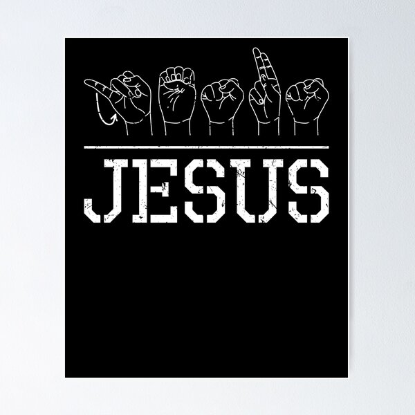 "Jesus Sign Language ASL Deaf Interpreter Christian Religious" Poster ...