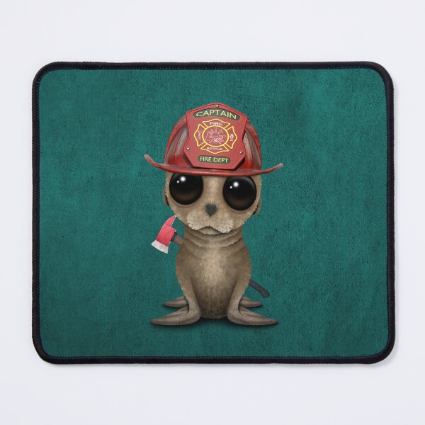 Item preview, Cute Baby Sea Lion Firefighter designed and sold by JeffBartels.