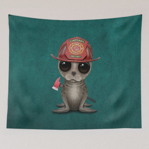 Item preview, Cute Baby Seal Firefighter designed and sold by JeffBartels.