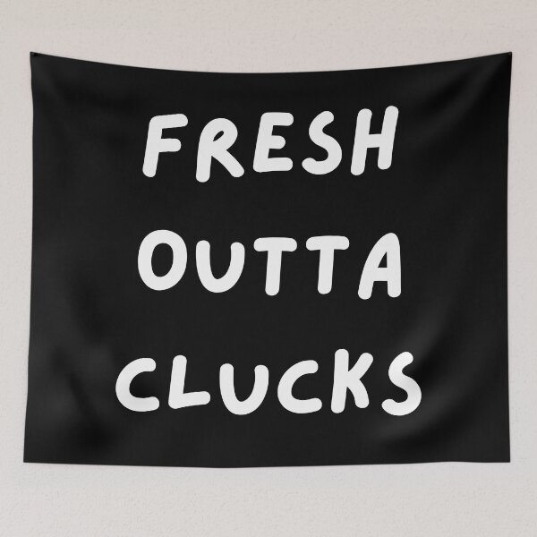 Item preview, Fresh Outta Clucks. Funny Typography Easter Pun. designed and sold by That Cheeky Tee.