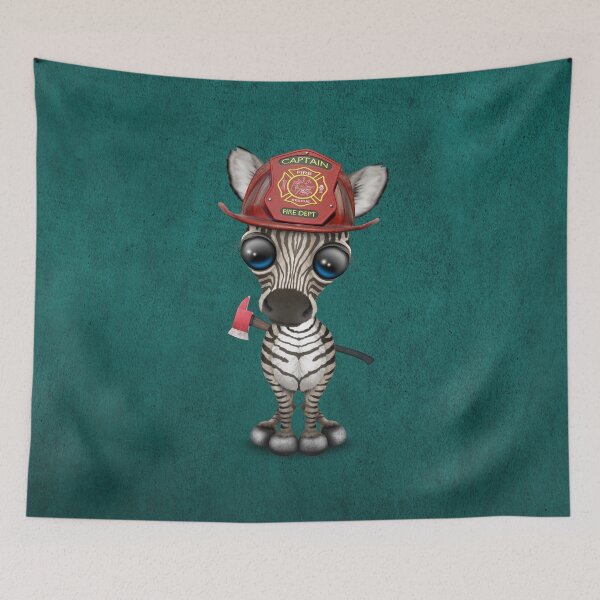 Item preview, Cute Baby Zebra Firefighter designed and sold by JeffBartels.