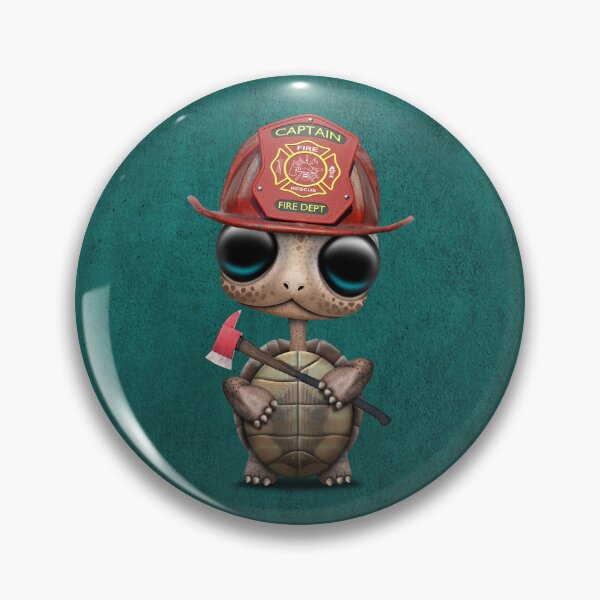 Item preview, Cute Baby Turtle Firefighter designed and sold by JeffBartels.