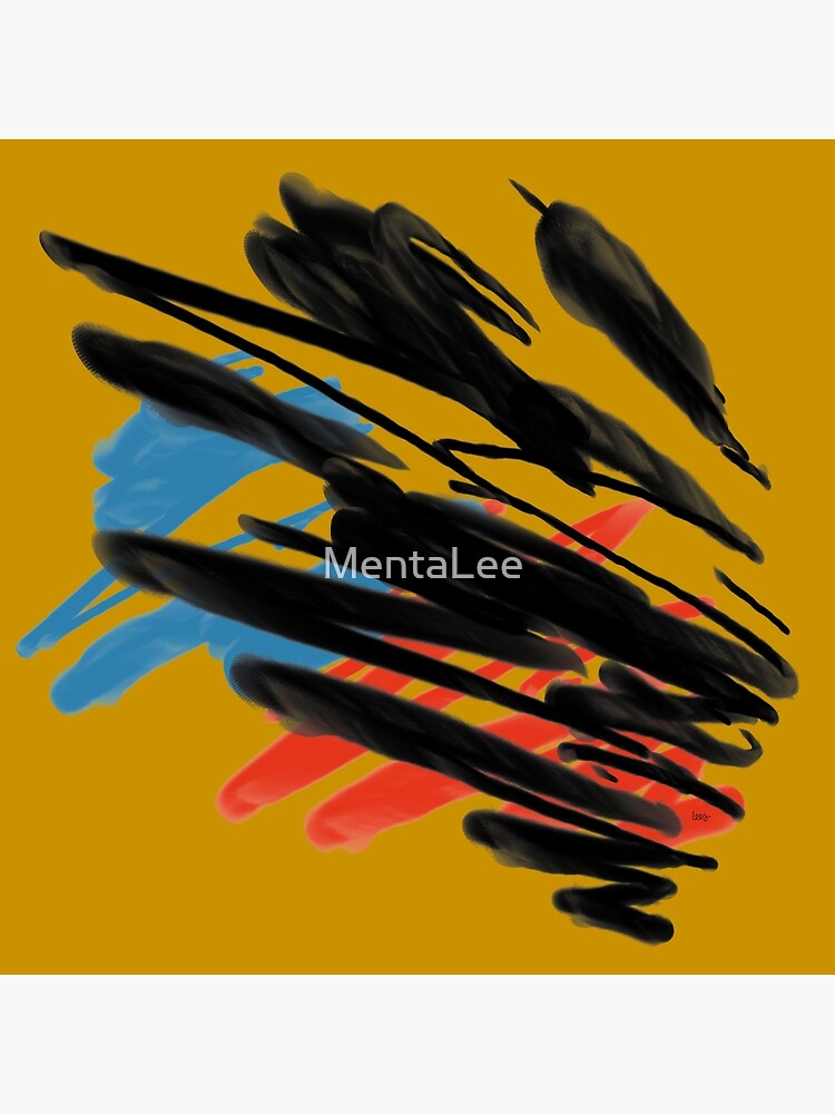 "Abstract 14 (mustard yellow background)" Poster for Sale by MentaLee