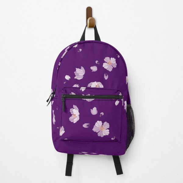 Artikelvorschau, Kleine zierliche purpurrote Blumen auf tiefpurpurnem Hintergrund entworfen und verkauft von burbankdesigns.